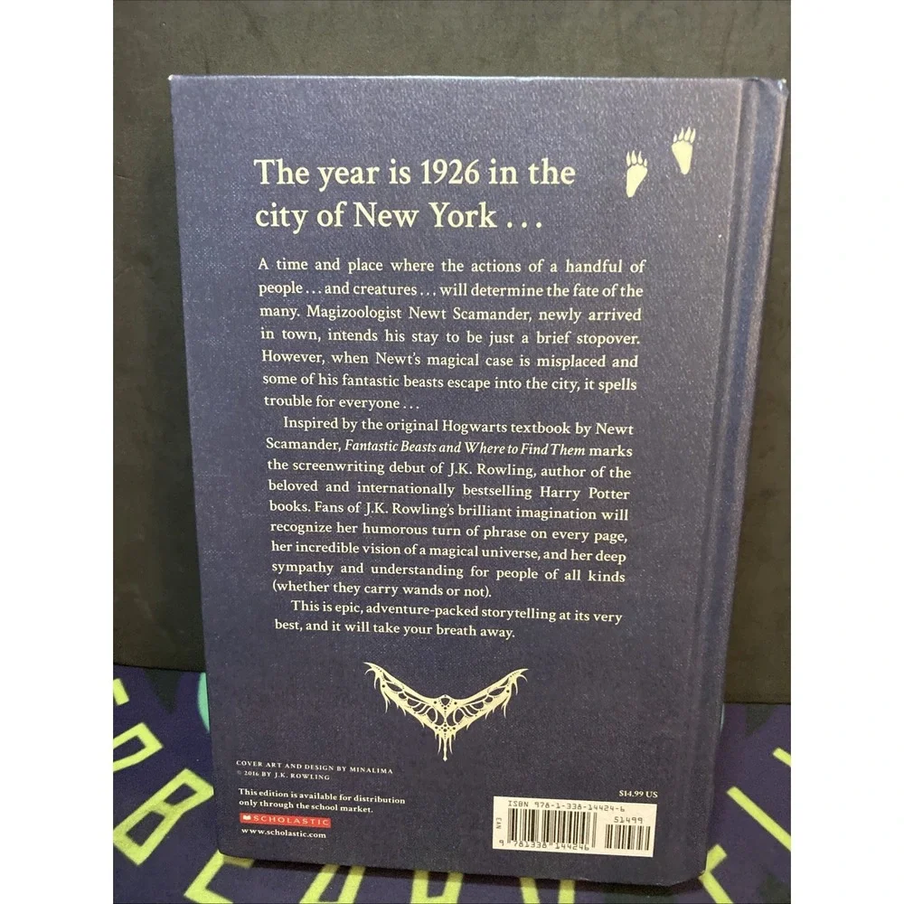 J.K. Rowling Fantastic Beasts Original Screenplay Hardcover 2016 Scholastic